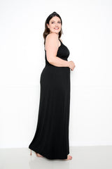 buxom couture curvy women plus size seamless cami dress black