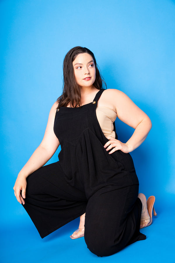 Wide Leg Linen Jumpsuit