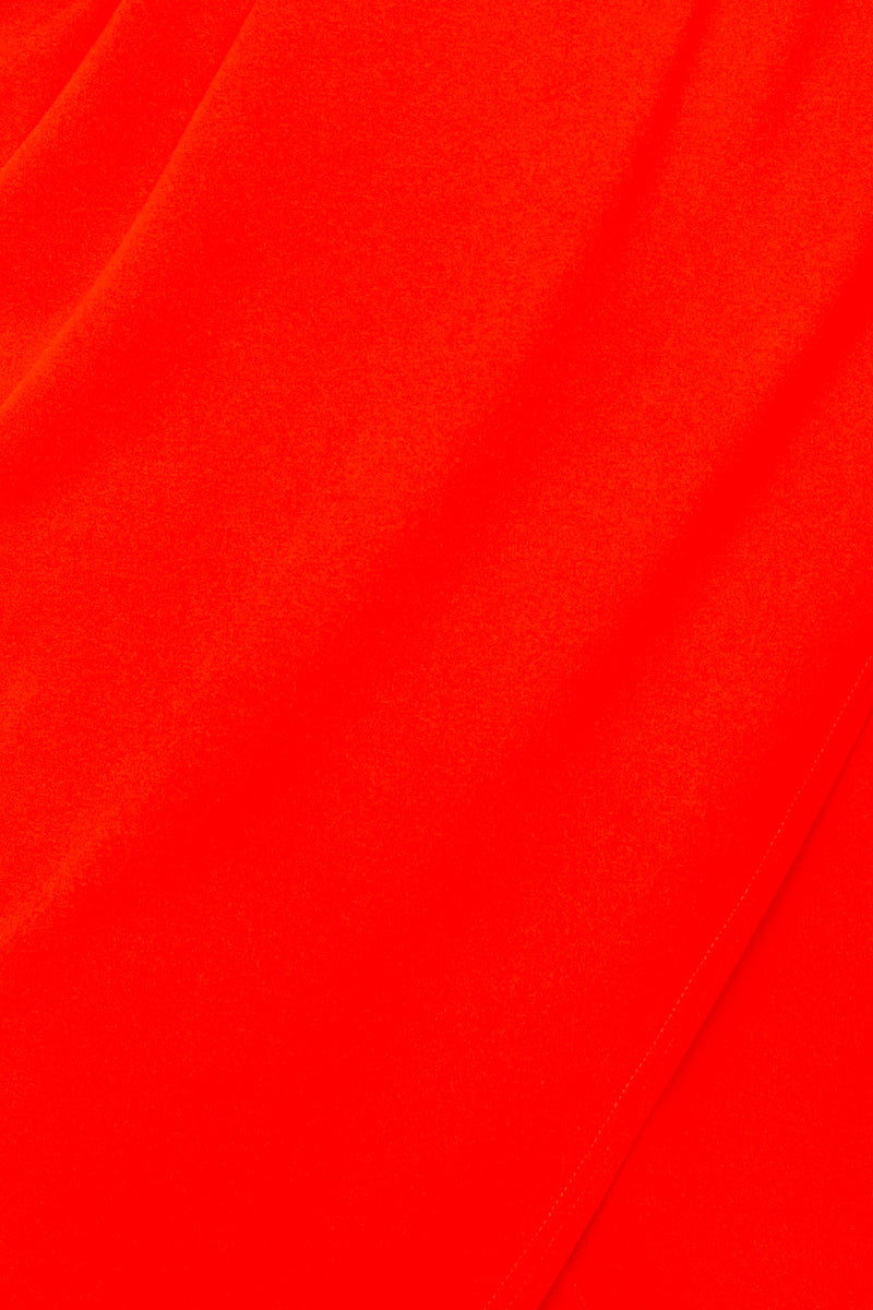 Buxom Couture Curvy Women Plus Size Flutter Sleeve High Low Wrap Dress Orange Red