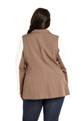 Contrast Double Breasted Blazer