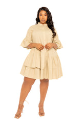 Linen Flutter Mini Dress