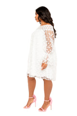 Off Shoulder Polka Dot Dress