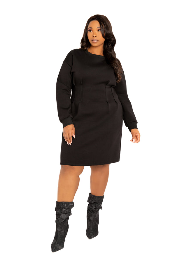 Waisted Jersey Mini Dress