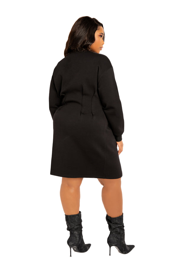 Waisted Jersey Mini Dress