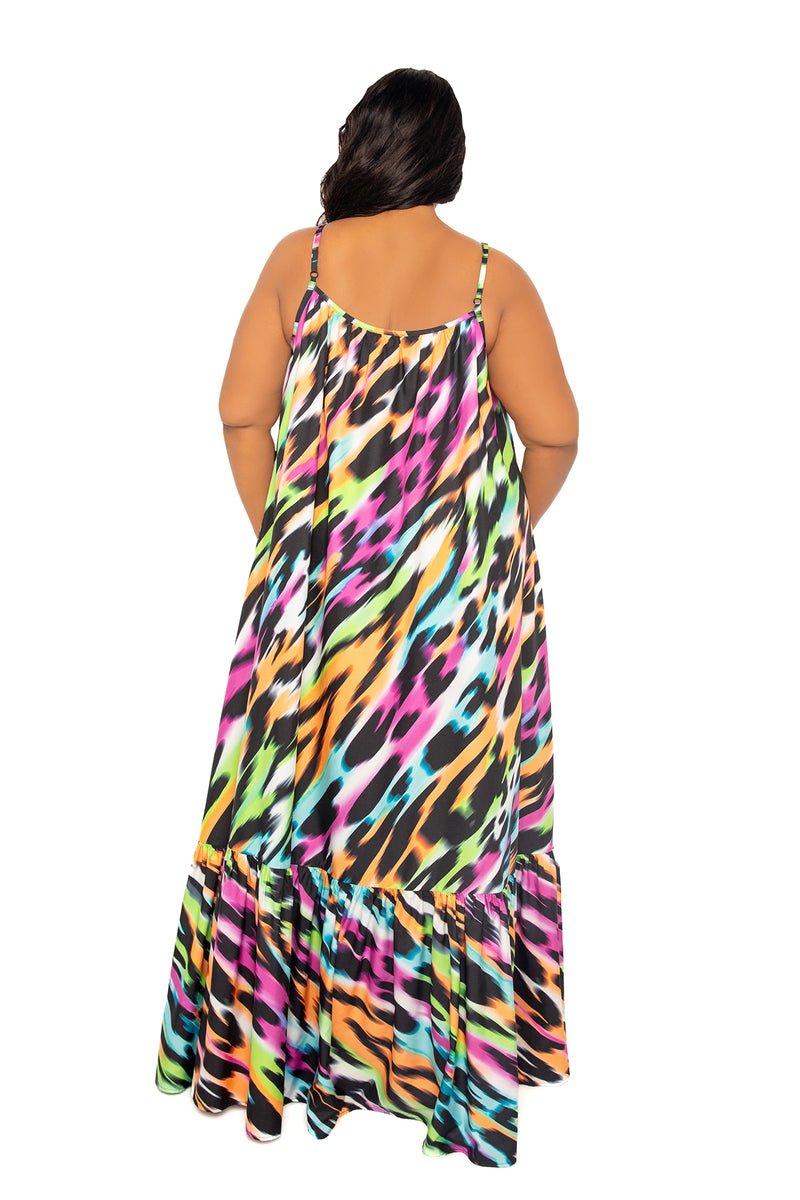 animal print maxi dress Buxom Couture Animal Print Maxi Dress