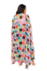Buxom Couture Curvy Women Plus Size Polka Dot Robe Kimono Summer Loungewear Beachwear