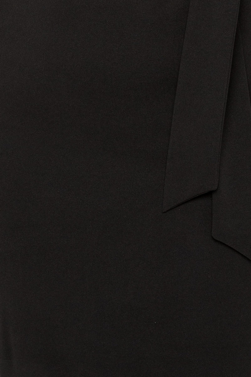Buxom Couture Women Plus Size Wrap Midi Dress Black