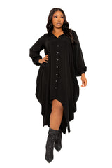 Drapy Shirt Maxi Dress