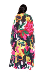 Floral Robe with Wrist Band