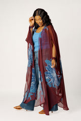 Floral Chiffon Kimono Cover-Ups