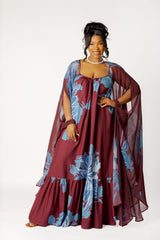 Floral Chiffon Kimono Cover-Ups
