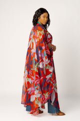 Floral Chiffon Kimono Cover-Ups