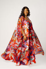 Floral Chiffon Kimono Cover-Ups