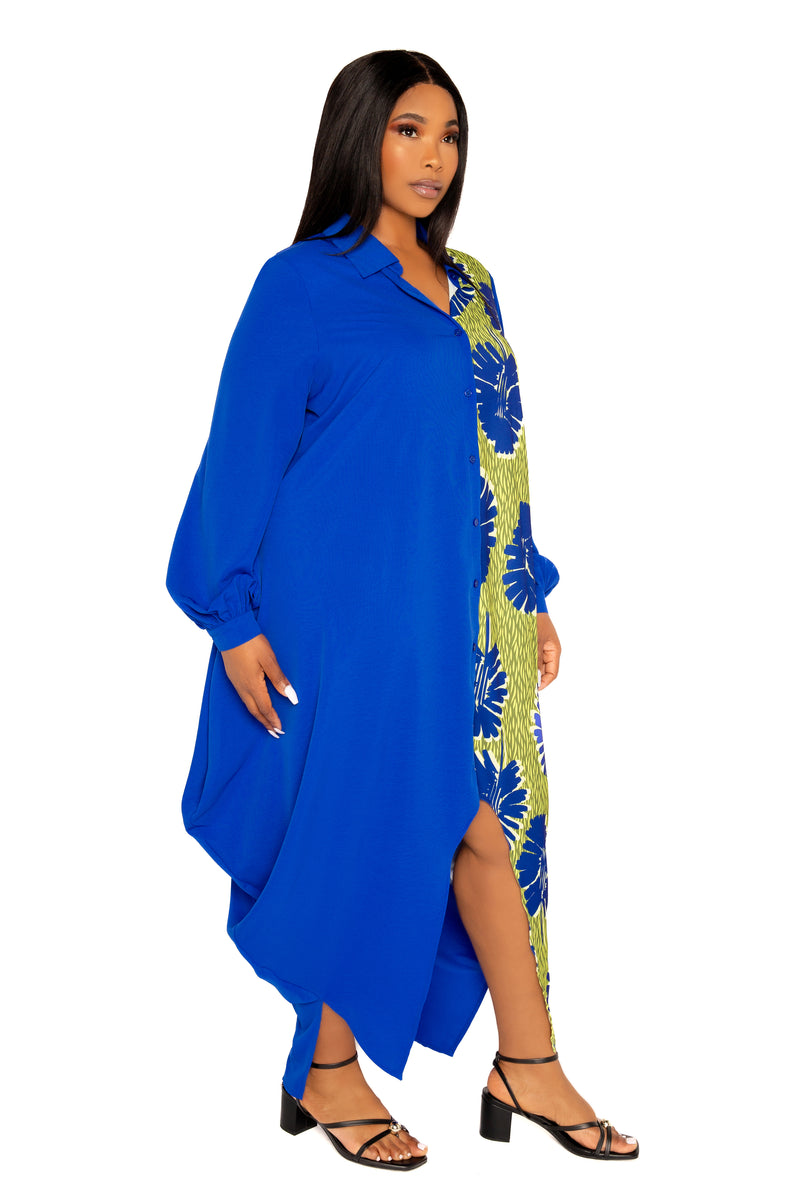 blouse maxi dress THE TIERED SHIRT MAXI DRESS STILLWATER