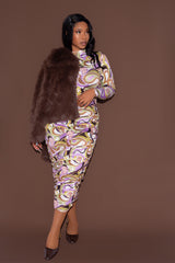 Printed Ruched Bodycon Dress