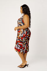 Butterfly Print One Shoulder Mini Dress