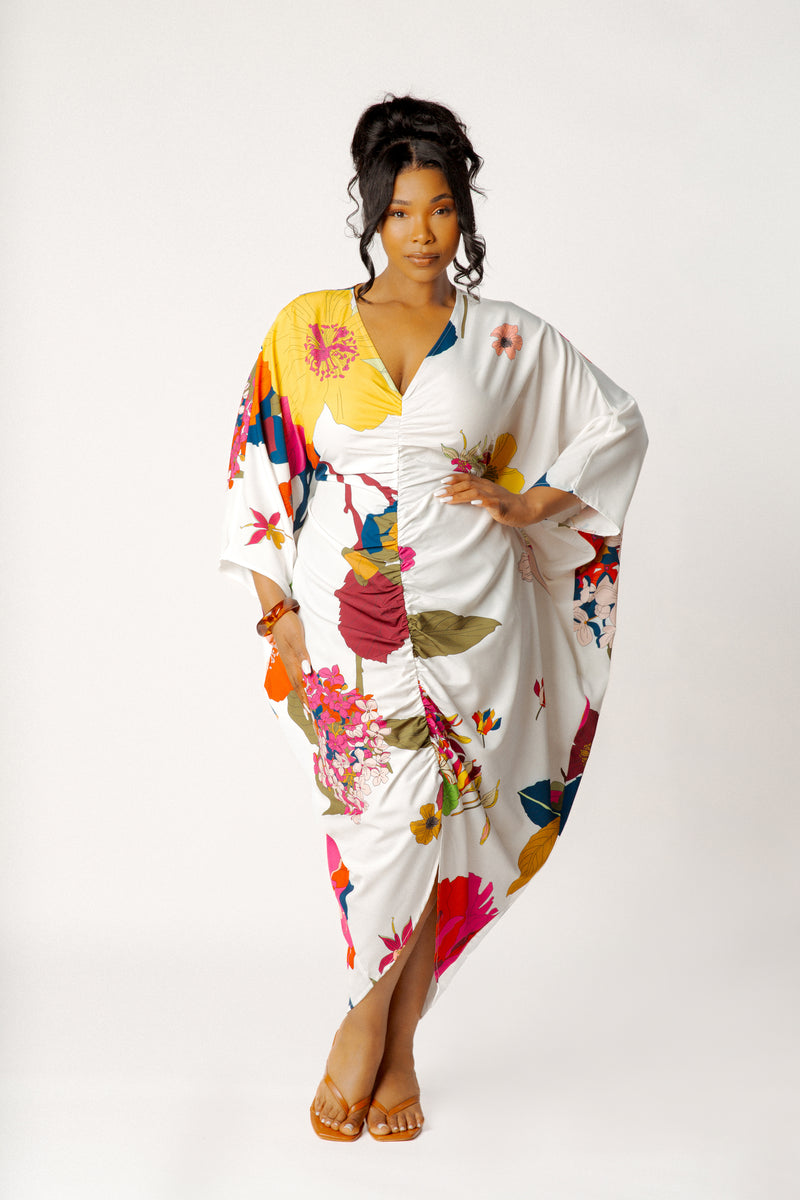 caftan dress Buxom Couture Women's Plus Size Printed Cinch Waist Kaftan Style:N61M3345 It can be worn Zimtown Lighted Makeup Vanity 01/01/2026