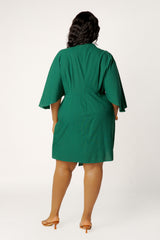 Linen Tie Waist Mini Dress
