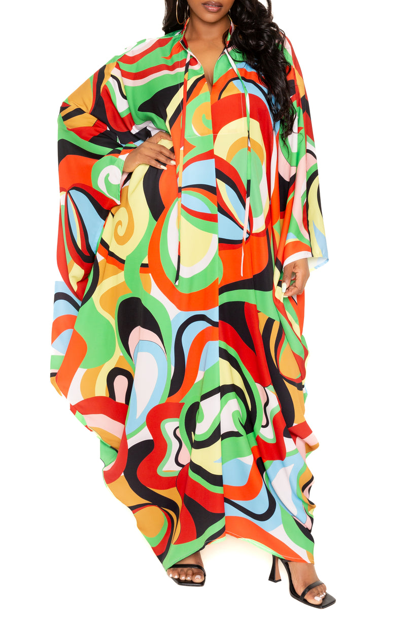 Print Tunic Maxi Dress Buxom Couture Print Tunic Maxi Dress Buxom Couture