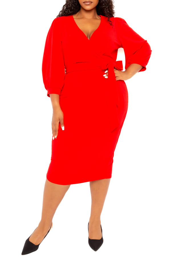 Wrap Midi Dress