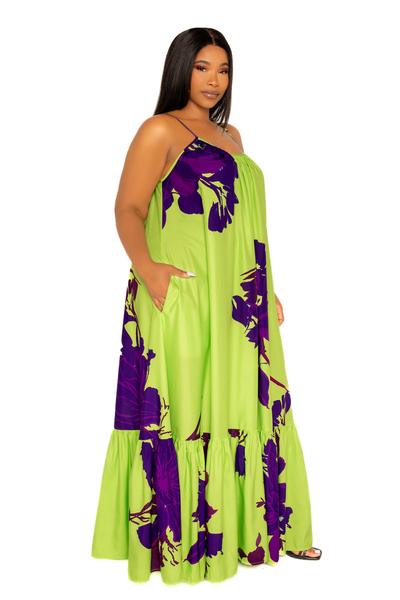 Floral Voluminous Maxi Dress Buxom Couture Floral Voluminous Maxi Dress Buxom Couture