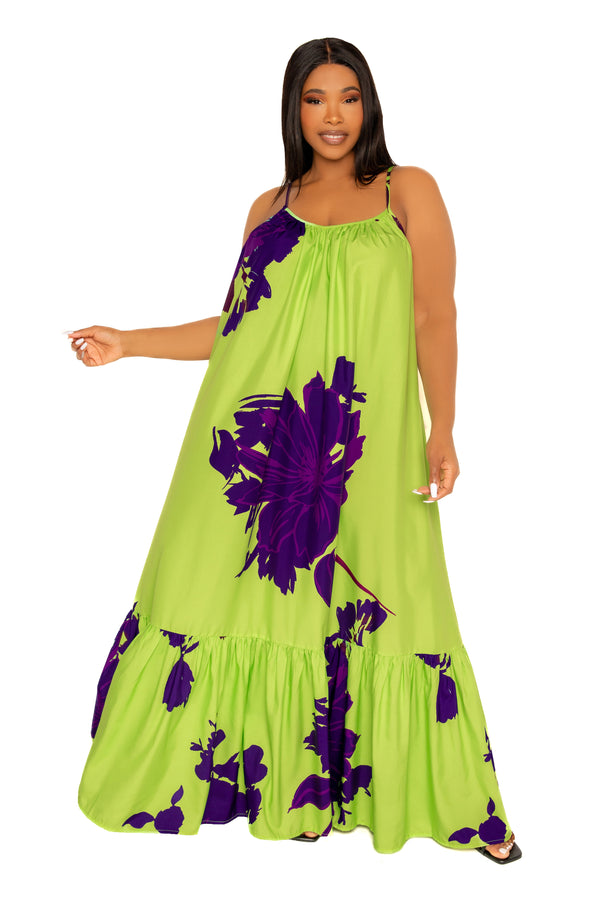 Floral Voluminous Maxi Dress