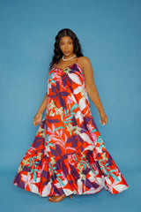 Floral Voluminous Maxi Dress
