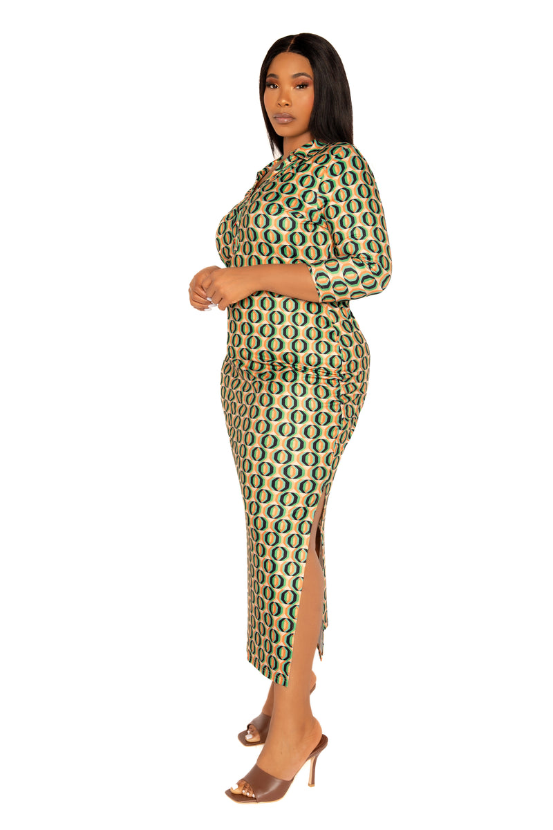 multi print bodycon dress Colorful Jungle Bodycon Dress