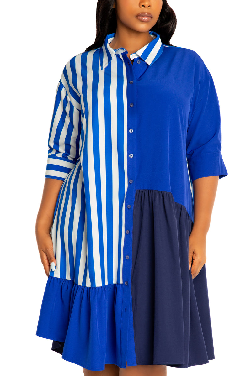 multi stripe shirt dress MASON'S DAUGHTER