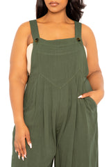 Wide Leg Linen Jumpsuit
