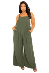 Wide Leg Linen Jumpsuit