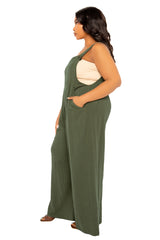 Wide Leg Linen Jumpsuit