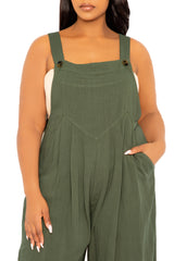 Wide Leg Linen Jumpsuit