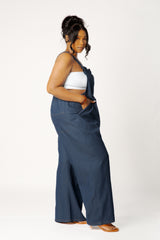 Wide Leg Denim Jumpsuit