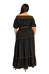 Smocked Top and Skirt Set