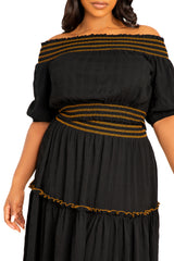 Smocked Top and Skirt Set