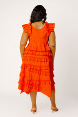Ruffle Peplum Top and Tiered Skirt Set