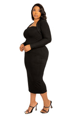 Modal Tube Dress and Shrug Set