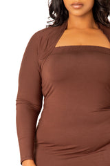 Modal Tube Dress and Shrug Set