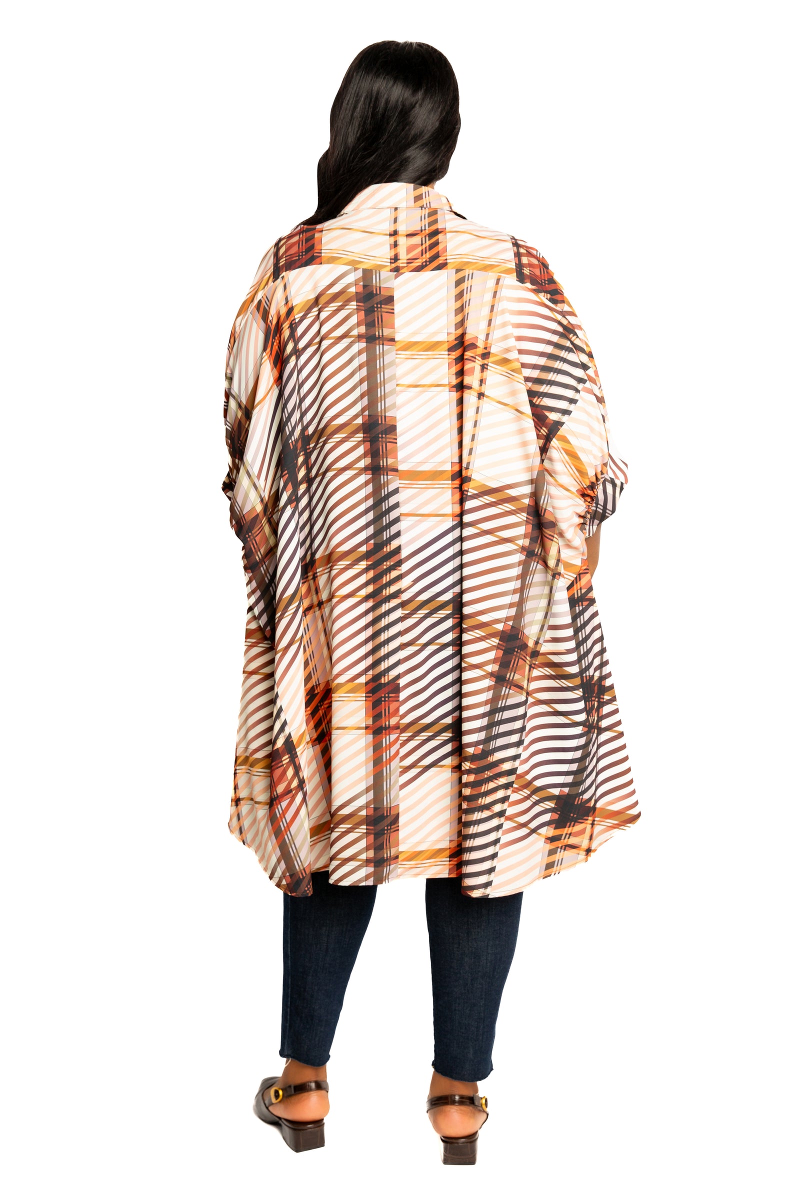 Plaid Flowy Hi-lo Blouse – Buxom Couture