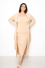 buxom couture curvy women plus size supersoft premium quality matching set tan beige