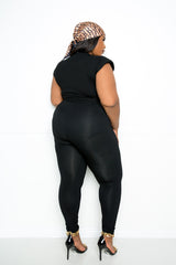 buxom couture curvy women plus size supersoft matching lounge set black