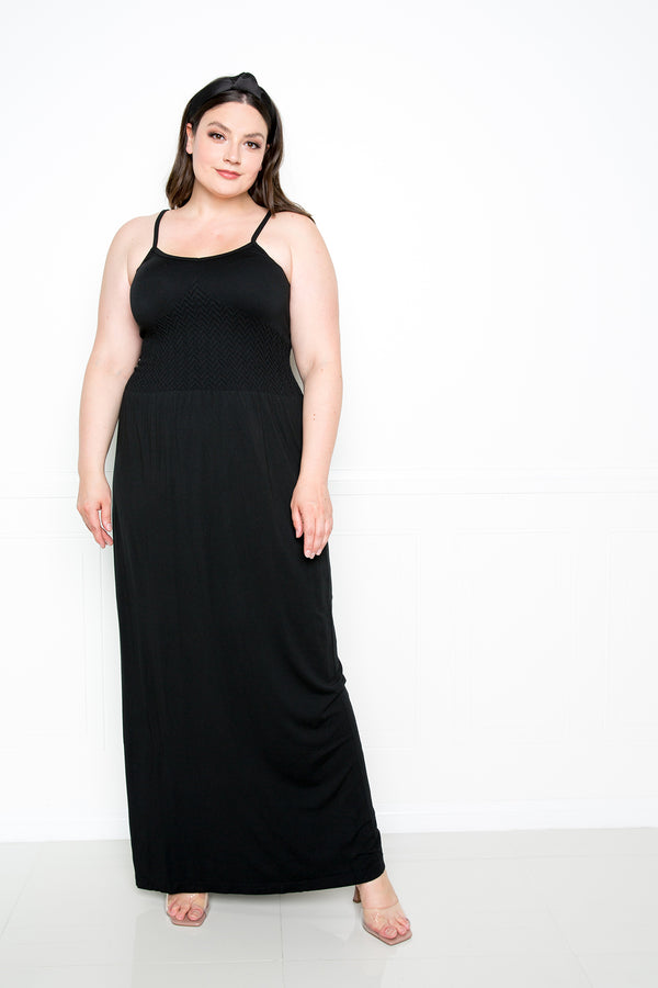 buxom couture curvy women plus size seamless cami dress black