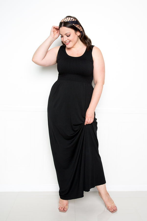 buxom couture curvy women plus size seamless wide tank dress black premium quality modal