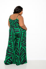 buxom couture curvy women plus size animal print jumpsuit zebra black