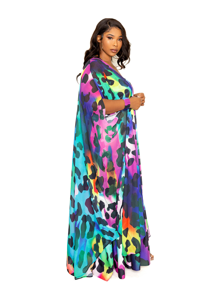 Animal Print Robe with Wrist Band – Buxom Couture